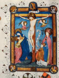 Kruisiging, illustratie uit het Missaal van Meester Pancratino, ca. 1430 (perkament)