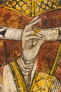 Detail van het drieluik met San Cataldo, Crypte van de Kathedraal door Italian School