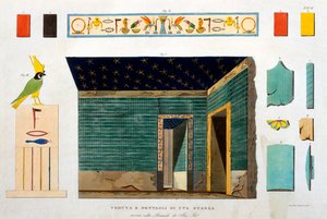 Details van een kamer in een piramide in Abusir, Egypte, gegraveerd door Girolamo Segato door Italian School