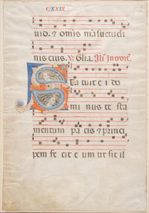 Dubbelblad uit een Graduale, ca. 1325 door Italian School