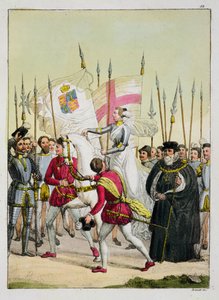 Elizabeth I, plaat 12 uit De geschiedenis van de naties door Italian School