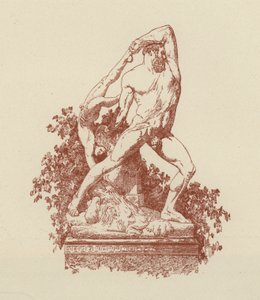 Hercules en Lica door Canova (litho) door Italian School