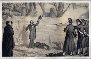 Executie van de Bandiera-broers (Italiaanse patriotten, Attilio en Emilio Bandiera) door Italian School