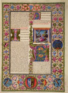 Fol.236r Opening van het Boek van de Apocalyps, uit de Borso d