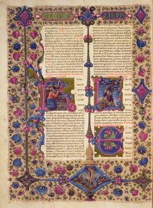 Fol.52v Opening van het Boek van de Profeet Baruch, uit de Borso d