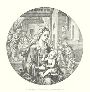 Fra Filippo Lippi, Het Leven van de Maagd, Collectie van het Pitti-paleis (gravure)