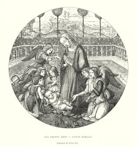 Fra Filippo Lippi, Heilige Familie, Collectie van het Pitti Paleis door Italian School