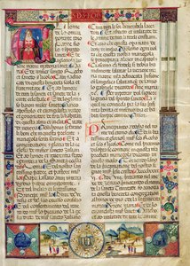 Frontispice, uit een Mariegola van de lekenbroederschap van St. Rocco en St. Nicholas