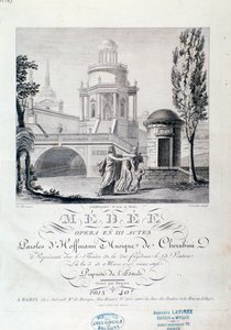 Frontispice van de partituur van Medea (scène 3), opera door Luigi Cherubini door Italian School