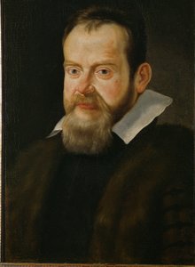 Galileo Galilei, astronoom ... (schilderij op doek) door Italian School