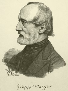 Giuseppe Mazzini (gravure) door Italian School