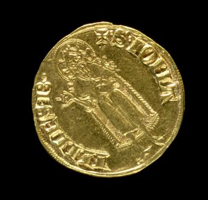 Gouden florijn (achterkant) met afbeelding van Johannes de Doper, Florentijns, 1252 door Italian School