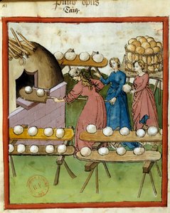 Gezondheidsmanual: brood bakken. Miniatuur van het manuscript 