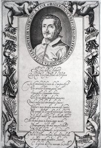 Hieronymus Frescobaldi, gegraveerd door Christian Sas