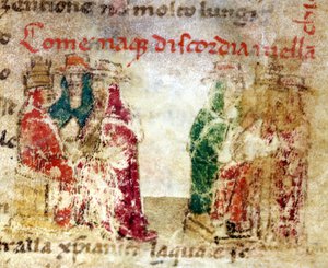 Hoe onenigheid ontstond in de Kerk van Rome (Schisma) tussen 1378 en 1417: manuscript uit de 14e eeuw - in 