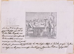 Interieur scène (potlood op papier)