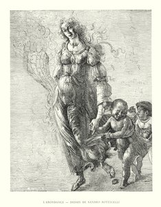 De Overvloed, Tekening van Sandro Botticelli door Italian School