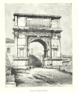 De Boog van Titus in Rome door Italian School