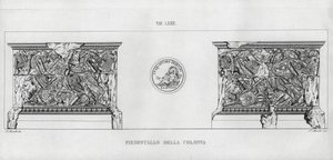 De Zuil van Trajanus (gravure) door Italian School