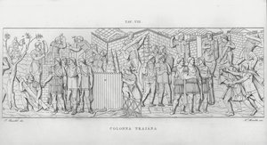 La Colonna Trajana door Italian School