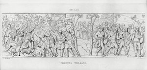 La Colonna Trajana door Italian School