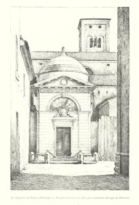 Het Graf van Dante in Ravenna, Gevel gebouwd in 1780, door de architect Morigia van Ravenna door Italian School