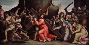 Christus draagt het kruis (detail)