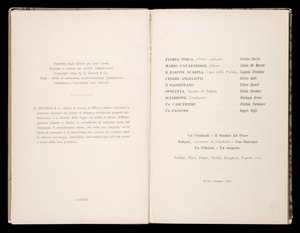 Libretto della Tosca door Giacomo Puccini, Edition Ricordi, Italië door Italian School