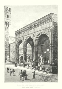 Loggia dei Lanzi, Piazza della Signoria, Andrea Orgagna, architect door Italian School