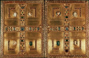Lombardische kunst: Evangelieboek van Lombardische prinses Theodelinde van Beieren