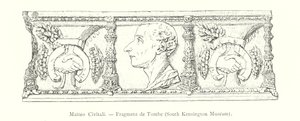 Matteo Civitali, Fragment van een Graf, South Kensington Museum (gravure) door Italian School