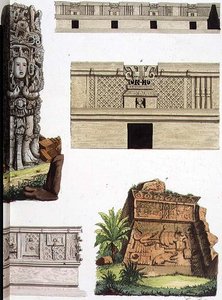 Mexicaanse Oudheden, architectonische details van plaat 48 uit 