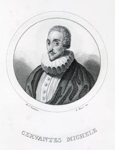 Miguel de Cervantes, Spaanse schrijver (1547 - 1616) door Italian School