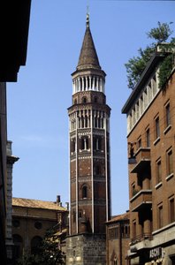 Milaan: de klokkentoren van San Gottardo door Italian School