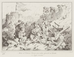 Dood van Caterino Cornaro, gouverneur-generaal in Candia door Italian School