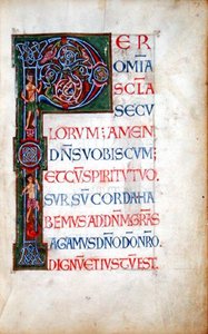 Ms.49. f.4r Geïllustreerde initiaal 
