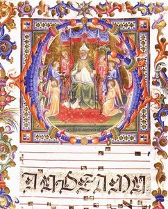 Ms 557 f.35v Geïllustreerde initiaal 