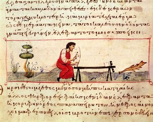 Ms. Grec 479 Traditioneel ivoorwerk, een illustratie uit de Cynegetica door Oppian (tempera op perkament) door Italian School
