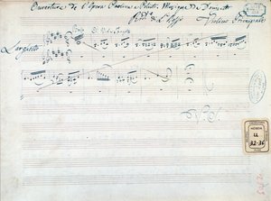 Muzikale partituur voor 