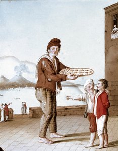 Napolitaanse kleine beroepen: de verkoper van pasticiotti door Italian School