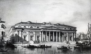 Negentiende-eeuws project voor de Academie voor Schone Kunsten van Venetië, gravure, Italië 19e eeuw door Italian School