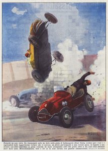 Niet eens een gebroken bot (kleurenlitho) door Italian School
