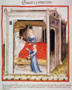 Nova 2644 fol.44v Proeven van gerstensoep, uit Tacuinum Sanitatis