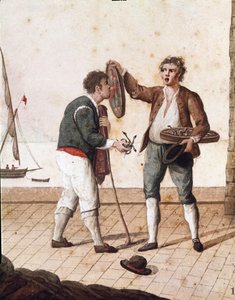 Oude Napolitaanse beroepen: verkopers van kleine slangen