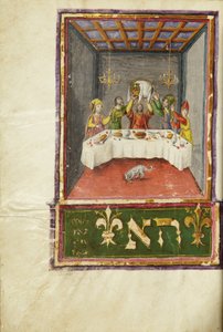 Pagina uit een Machzor, Toscane, waarschijnlijk Florence door Italian School
