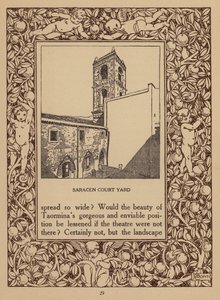 Pagina uit brochure voor San Domenico Palace Hotel, Taormina (litho) door Italian School