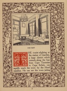 Pagina uit brochure voor San Domenico Palace Hotel, Taormina (litho) door Italian School