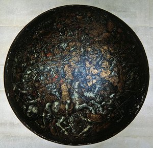 Pageantschild met scènes uit de Romeinse geschiedenis door Italian School