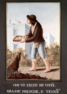 Petites Métiers Napolitains: de verkoper van koeienuier