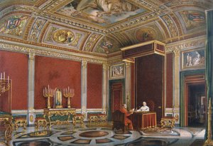 Pius IX in de Pauselijke Audiëntiezaal in het Quirinaal